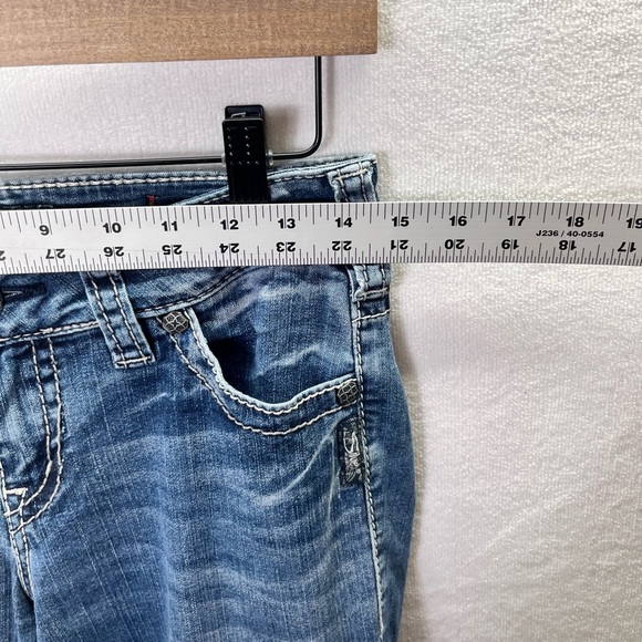 Silver Jeans Suki Mid Boot Cut Fluid Denim Jeans Womens 27 Stretch Pockets 2155 - Picture 7 of 12